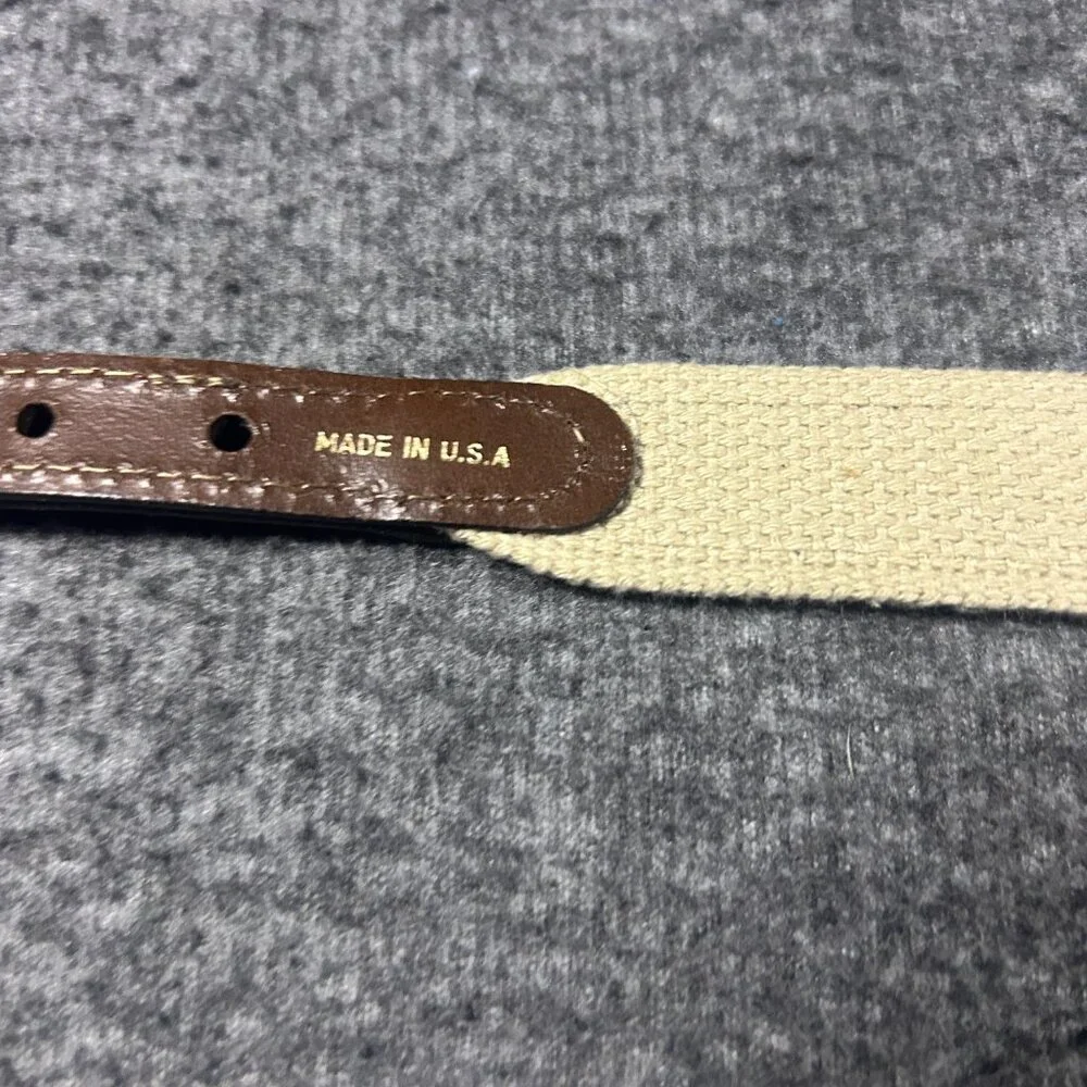 Vintage Kids Sailboat Belt Canvas Embroidered Navy Blue Brass Buckle XS Lot of 2